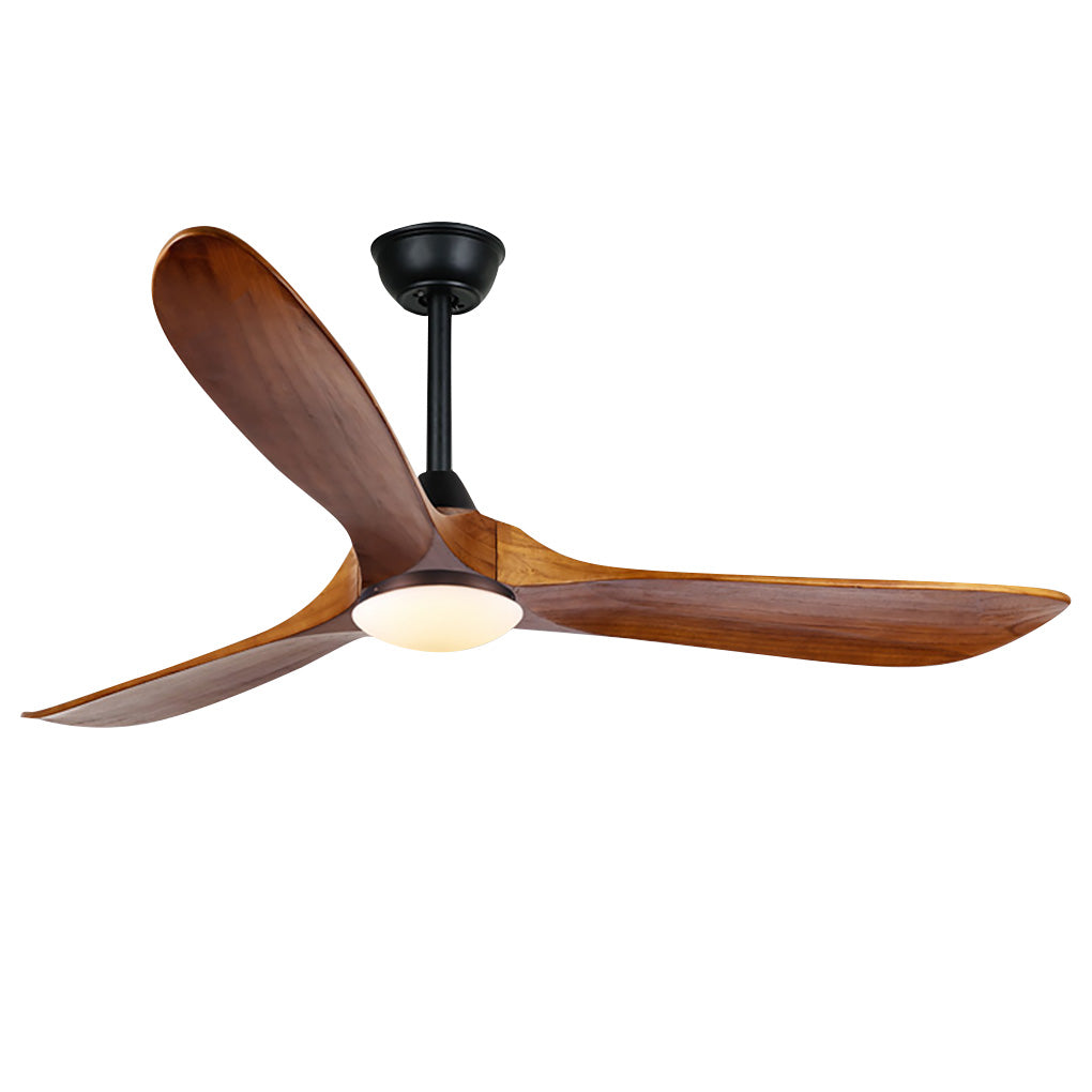 WINTERBOURNE WOODEN SILENT DIMMER CEILING FAN WITH INTEGRATED LIGHTING