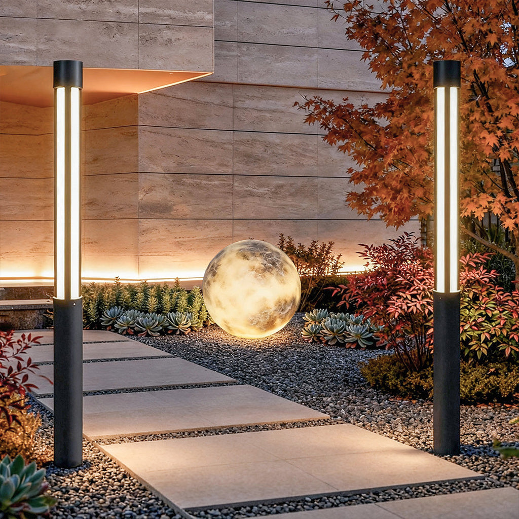 RAVENSWORTH GARDEN PILLAR LANTERN & WILLOWSHIRE PATHWAY BOLLARD LIGHTING SET