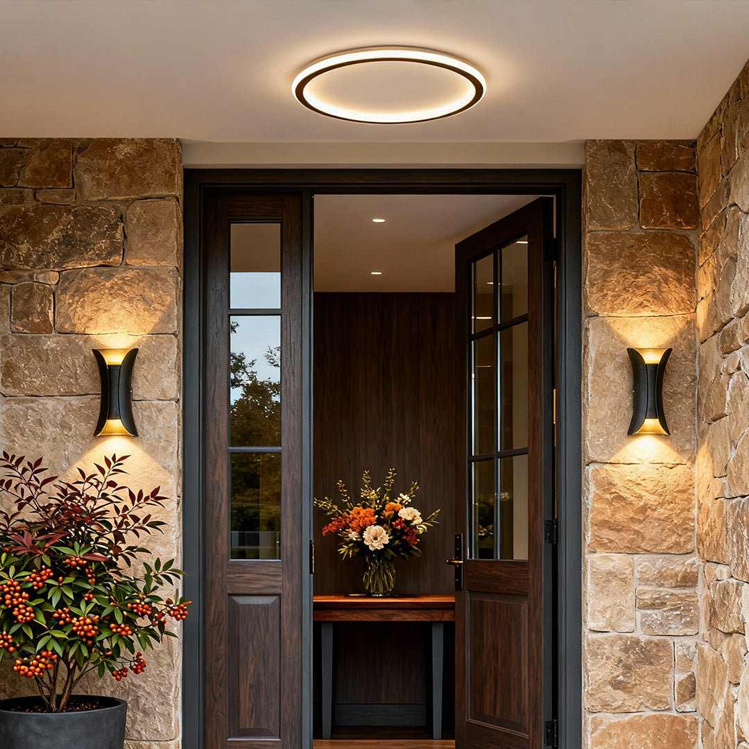 RAVENHURST NIGHTSCAPE FLUSH MOUNT & GLOAMING WALL SCONCE