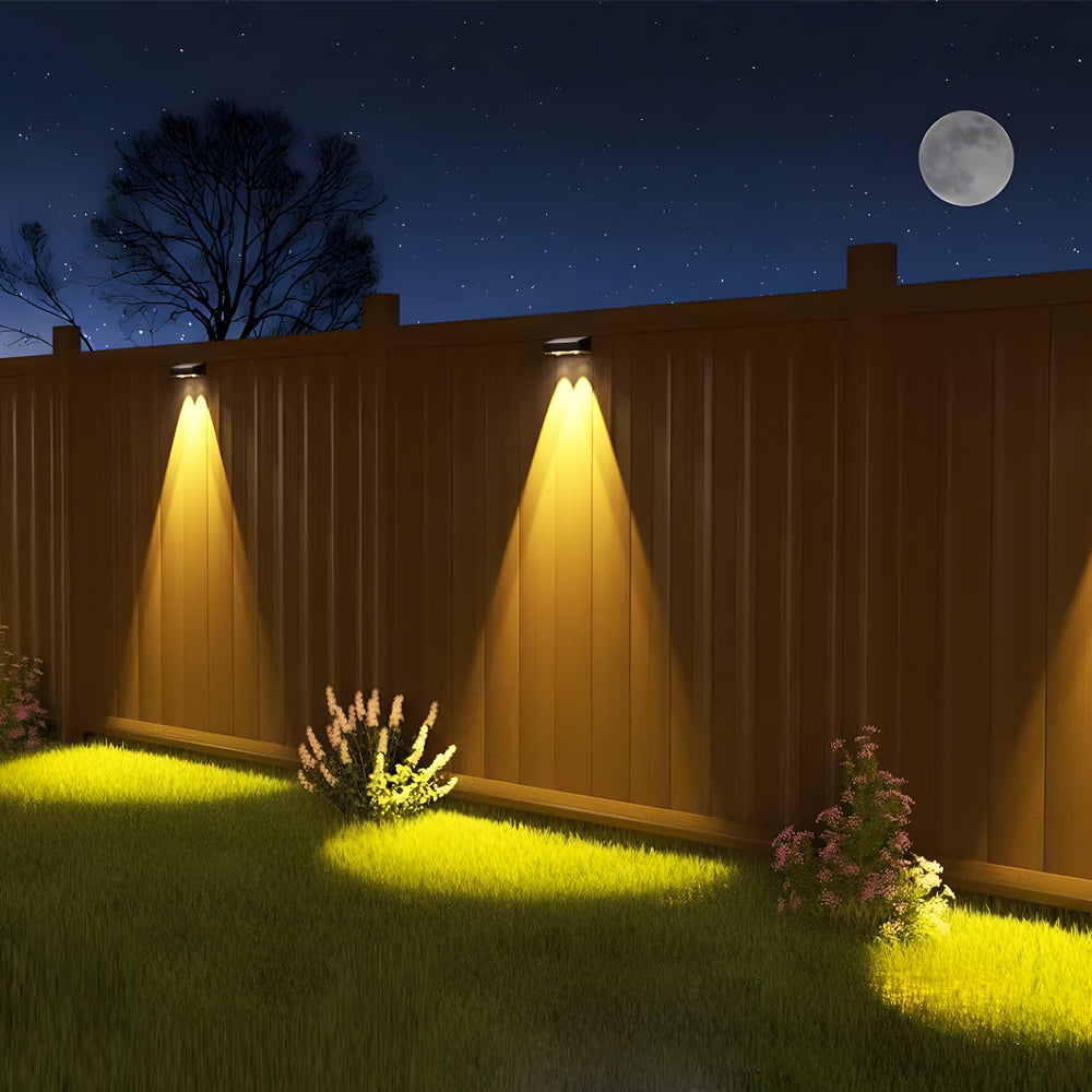 WINTHROP SOLAR-ILLUMINATED SQUARE WALL LANTERN, WEATHER-RESISTANT MULTI-HUE AMBIENCE
