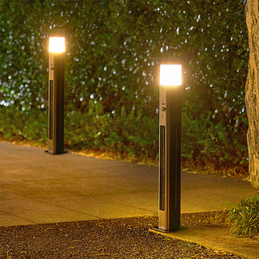 WINDSOR SOLAR ILLUMINATION PATHWAY BOLLARD WITH MOTION DETECTION