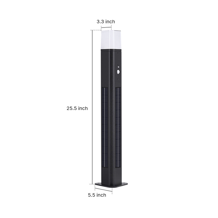 WINDSOR SOLAR ILLUMINATION PATHWAY BOLLARD WITH MOTION DETECTION