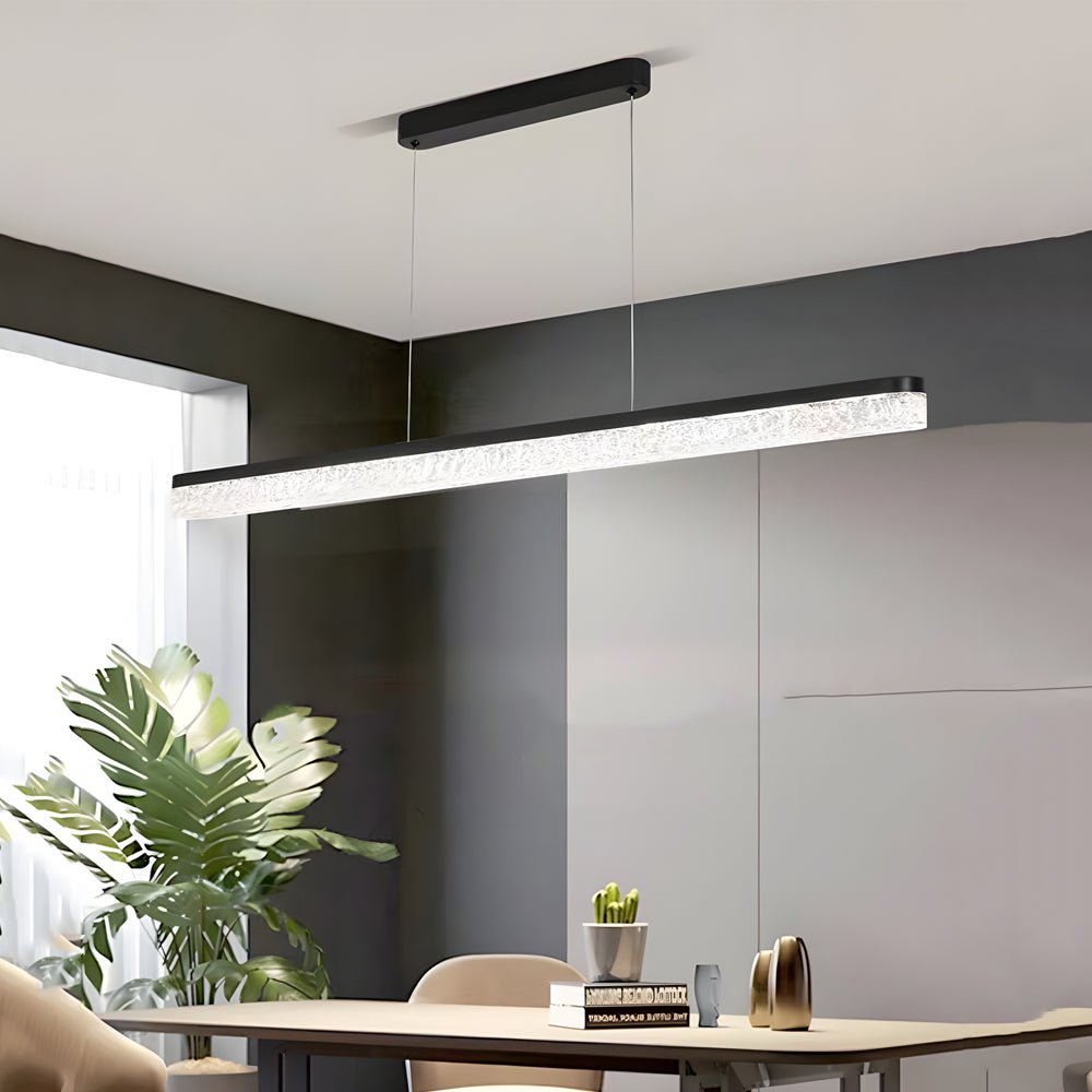 WINDSOR BLACK LINEAR HANGING LIGHT WITH DIMMER, 47.24 INCHES
