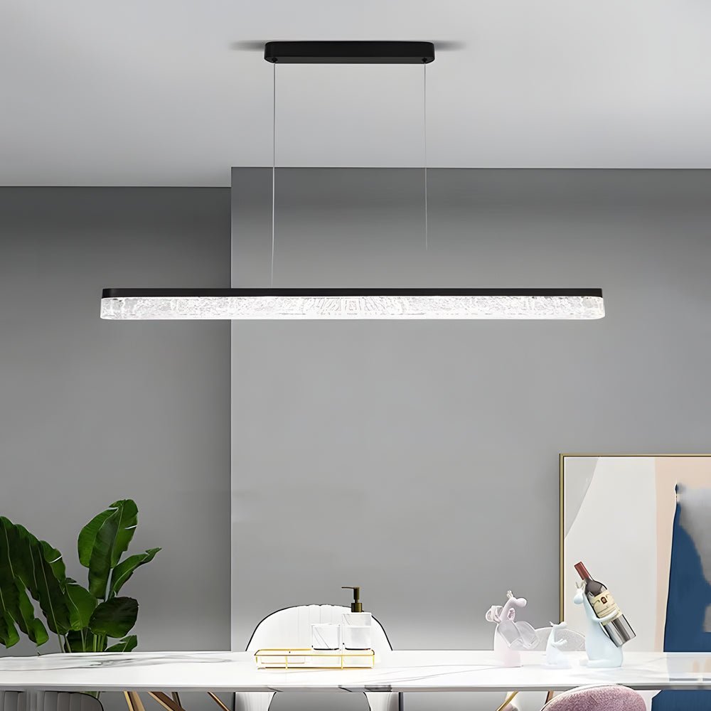WINDSOR BLACK LINEAR HANGING LIGHT WITH DIMMER, 47.24 INCHES