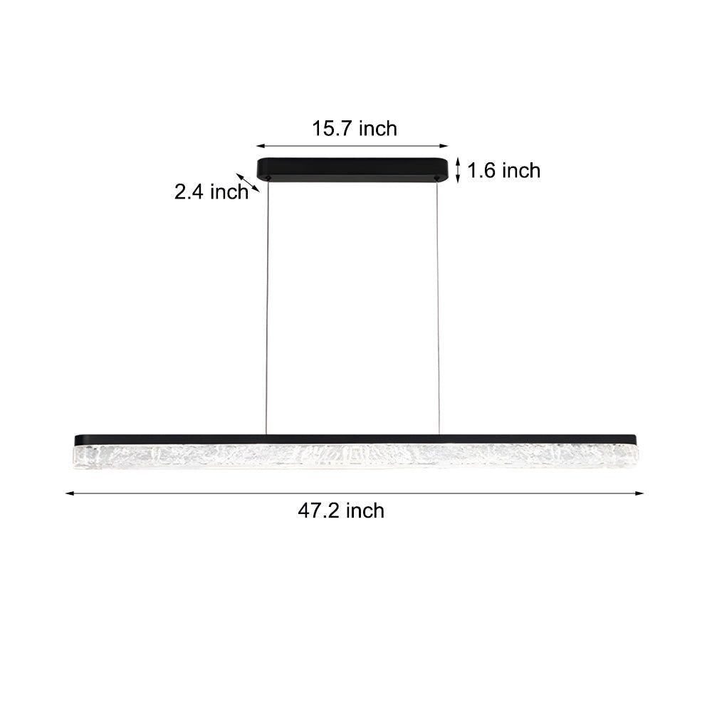 WINDSOR BLACK LINEAR HANGING LIGHT WITH DIMMER, 47.24 INCHES