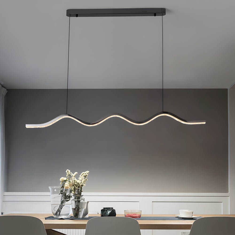 RAVENSCROFT MODERN WAVE SINGLE LED HANGING LIGHT