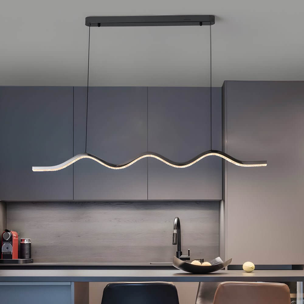 RAVENSCROFT MODERN WAVE SINGLE LED HANGING LIGHT