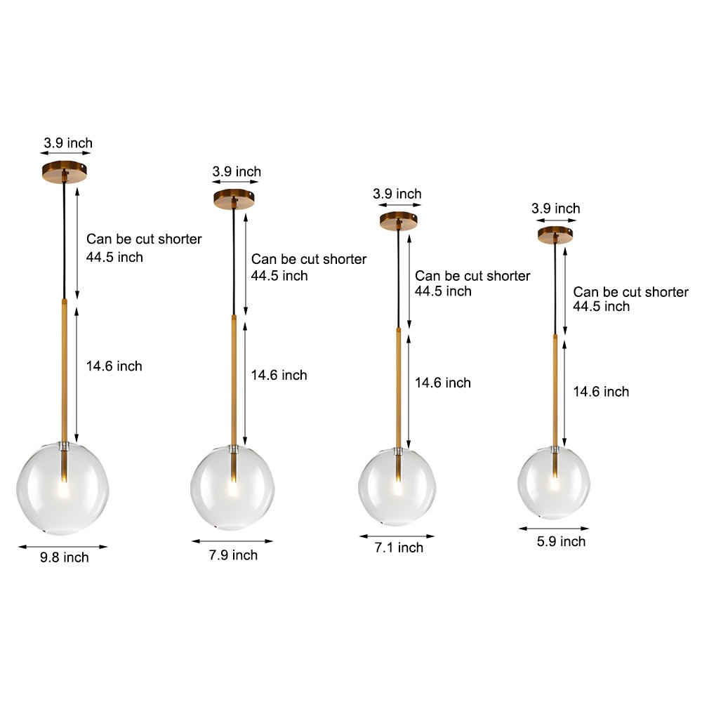 WINTHROP CRYSTAL ORB HANGING LANTERN