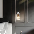 WINTHROP CRYSTAL-ENCRUSTED GEOMETRIC HANGING LANTERN