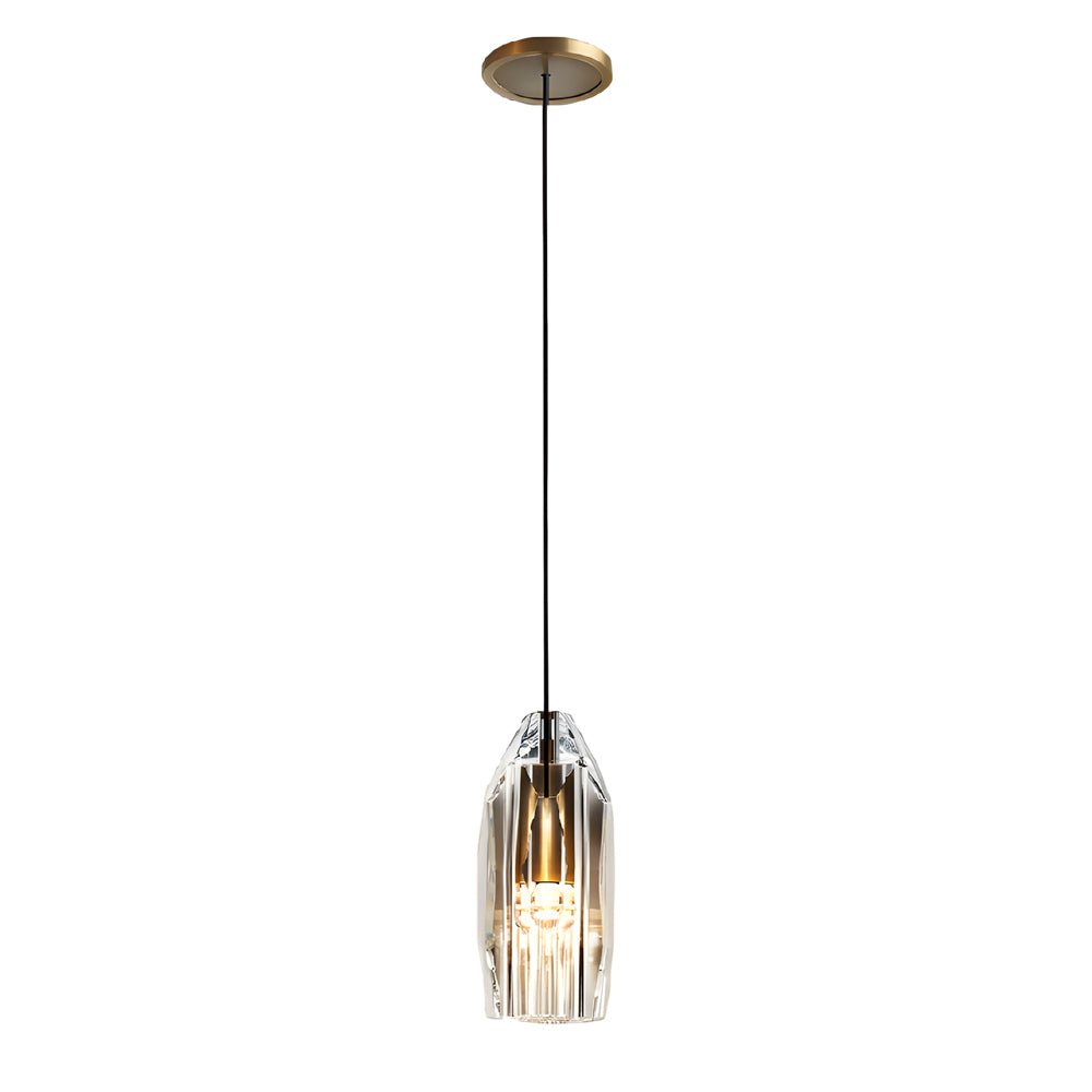 WINTHROP CRYSTAL-ENCRUSTED GEOMETRIC HANGING LANTERN