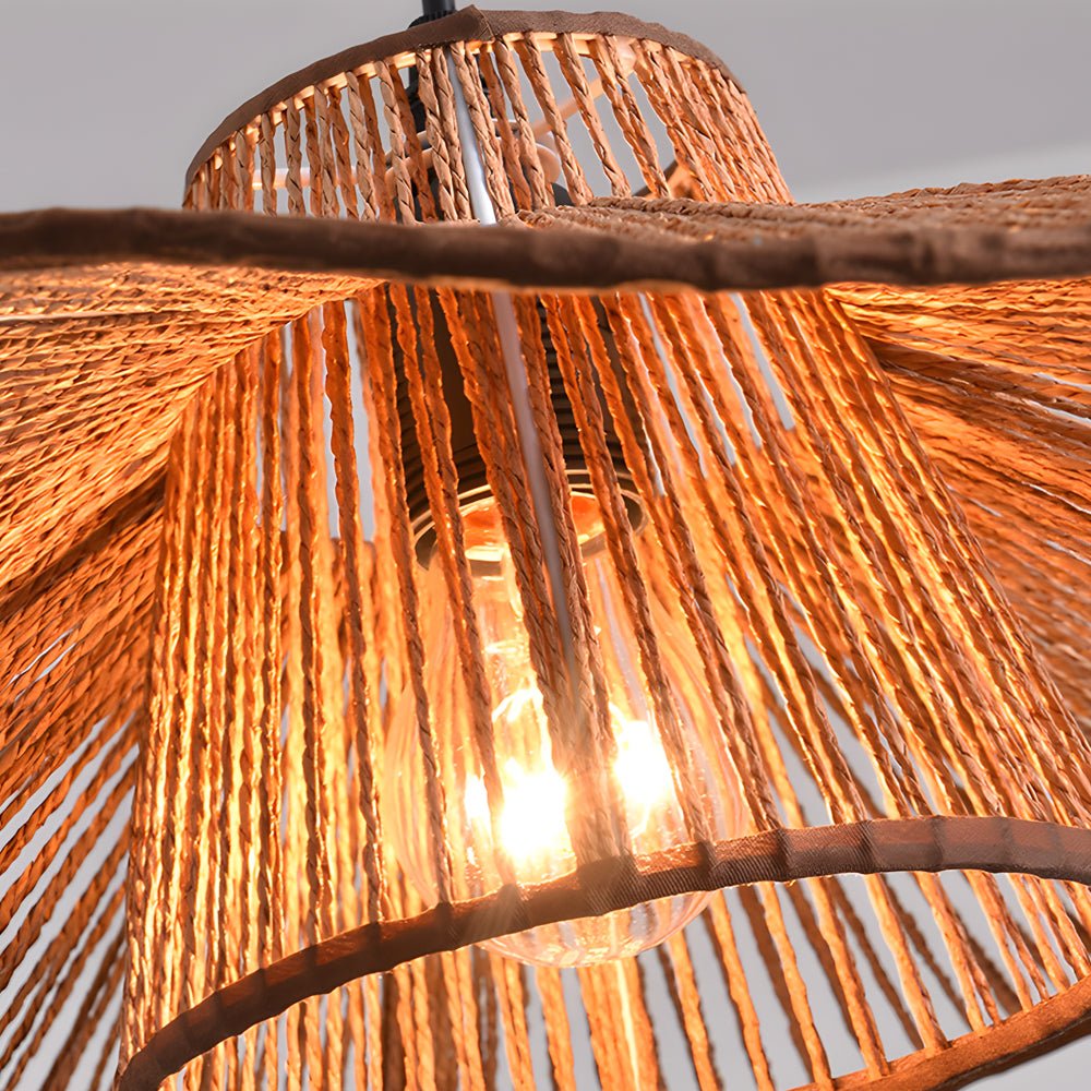 WINTHROP HEMP ROPE TRIPLE-TIERED PENDANT LIGHTING