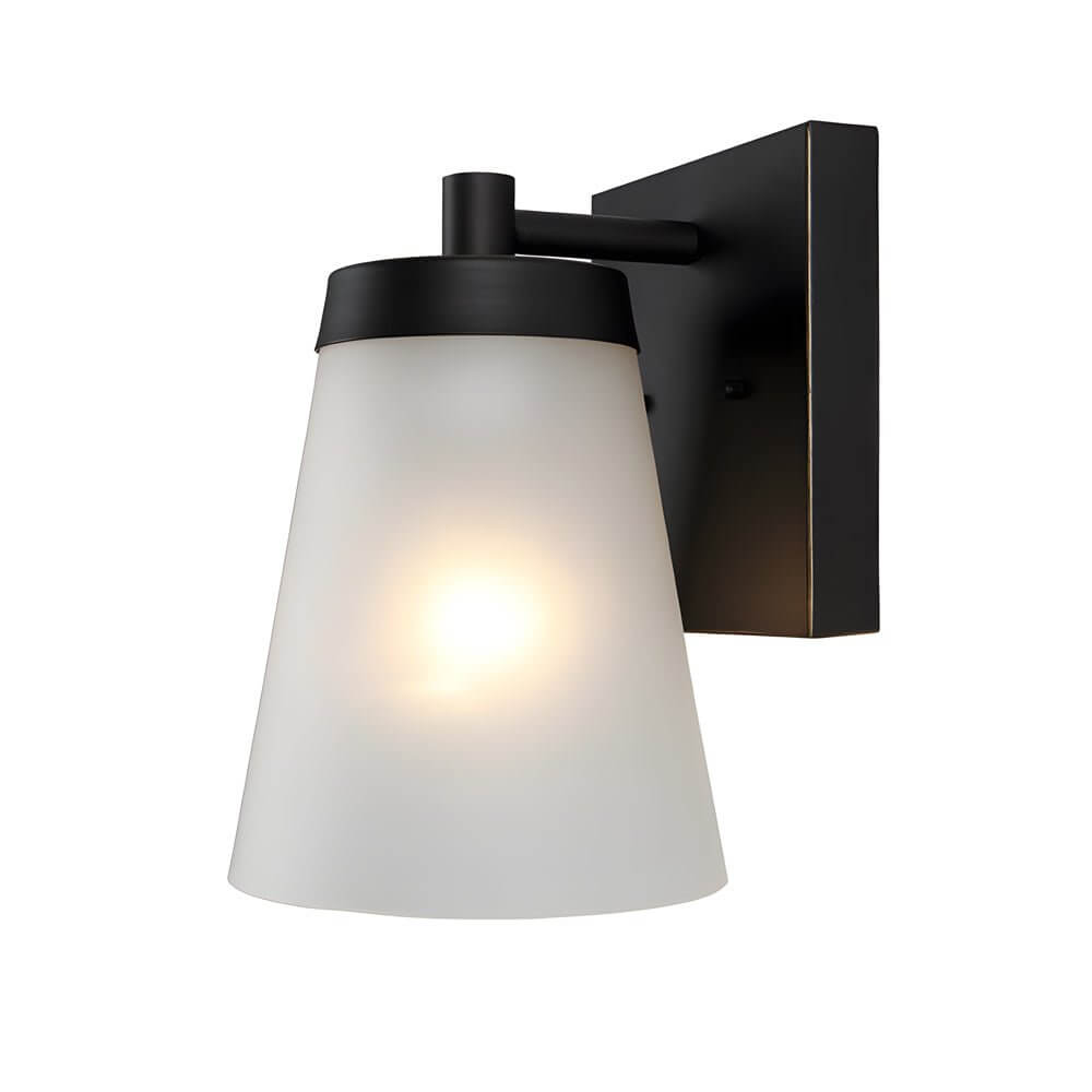 WINDSOR GLASS ENCASED OUTDOOR LIGHTING SENSOR SCONCE