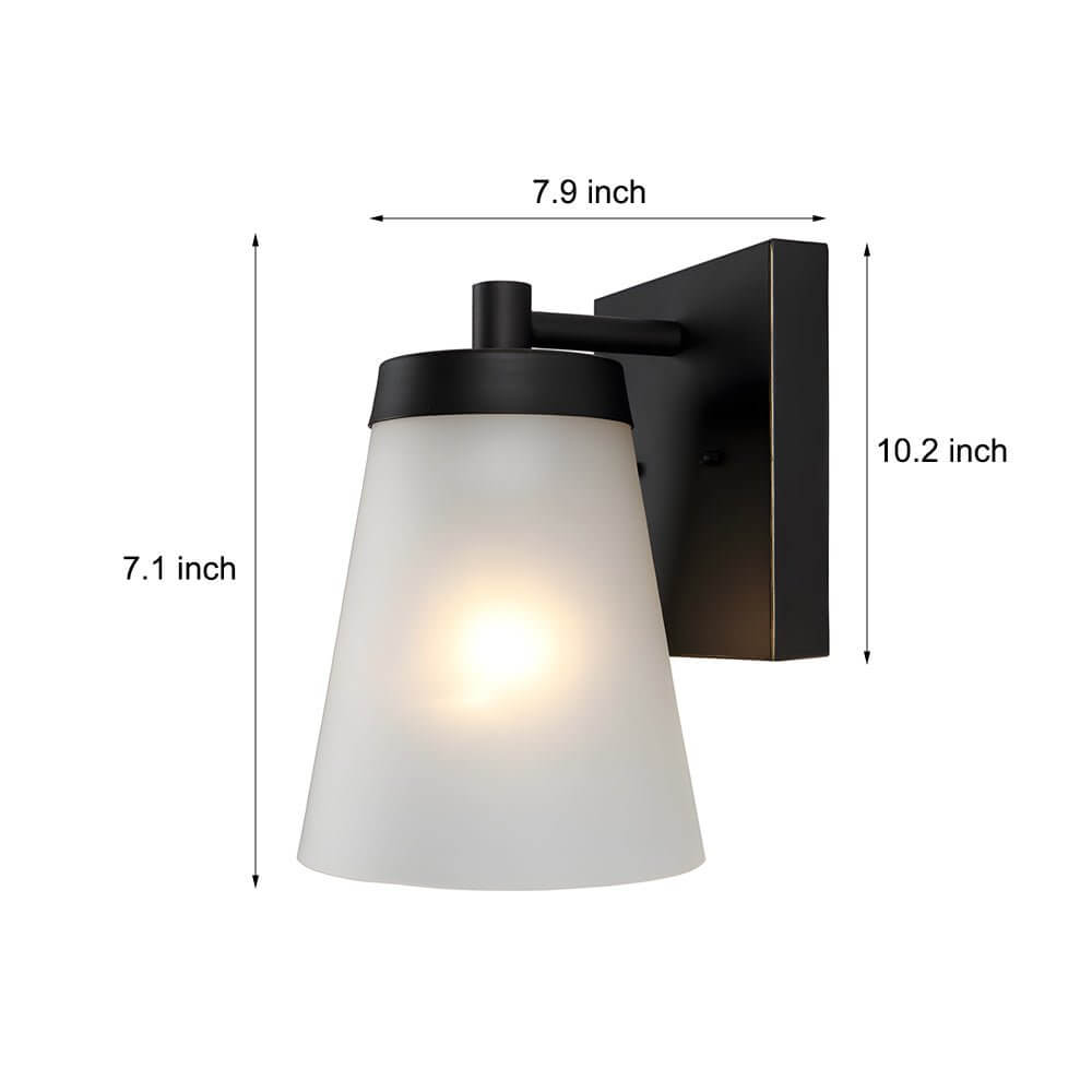 WINDSOR GLASS ENCASED OUTDOOR LIGHTING SENSOR SCONCE