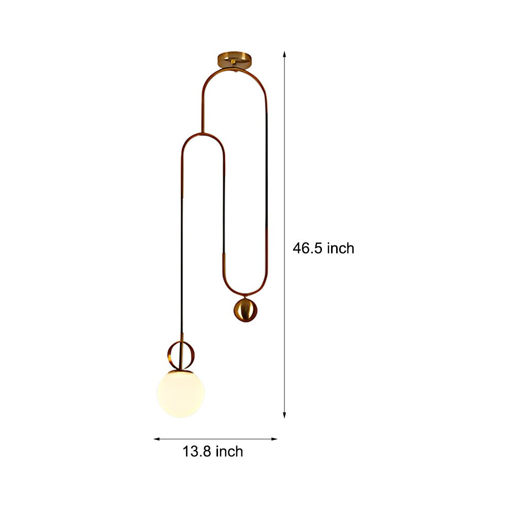 WINTHROP GOLDEN OPAL ORB PENDANT LUMINAIRE