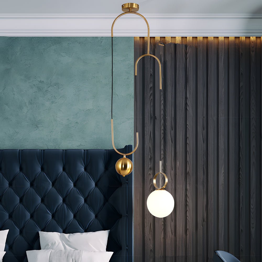 WINTHROP GOLDEN OPAL ORB PENDANT LUMINAIRE