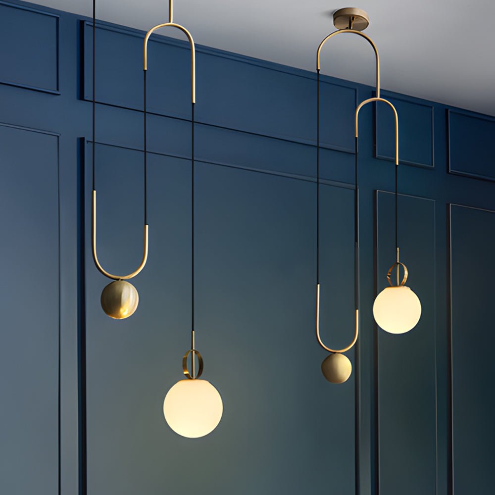 WINTHROP GOLDEN OPAL ORB PENDANT LUMINAIRE