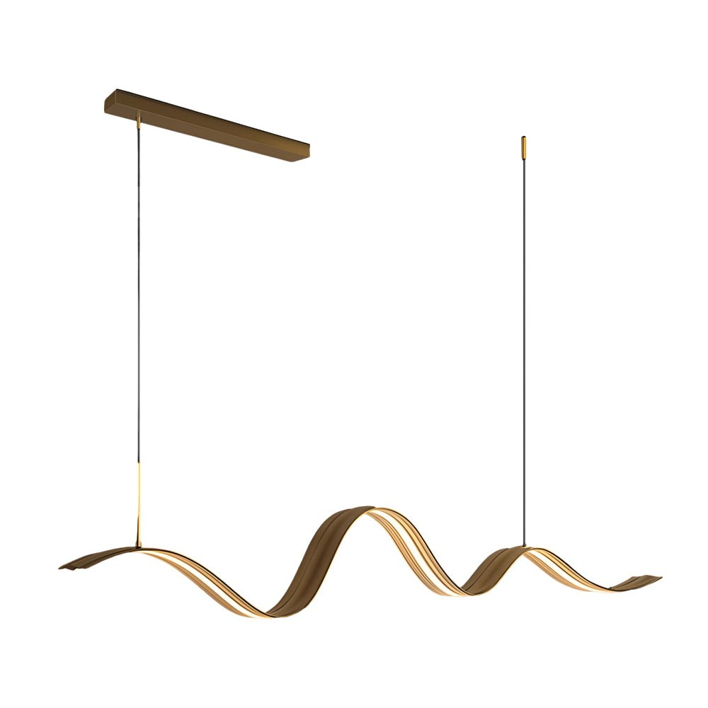 WINTHORPE WAVE BRASS PENDANT LIGHT FOR KITCHEN ISLAND