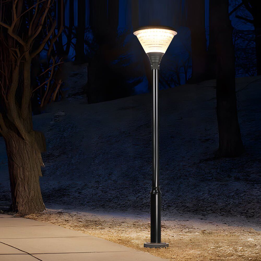 WINTHORPE BLACK SOLAR GLOBE LAMP POST