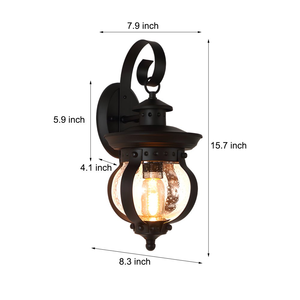 WINDSOR SEEDLING LED OUTDOOR WALL SCONCE WITH CURVATURE ARM