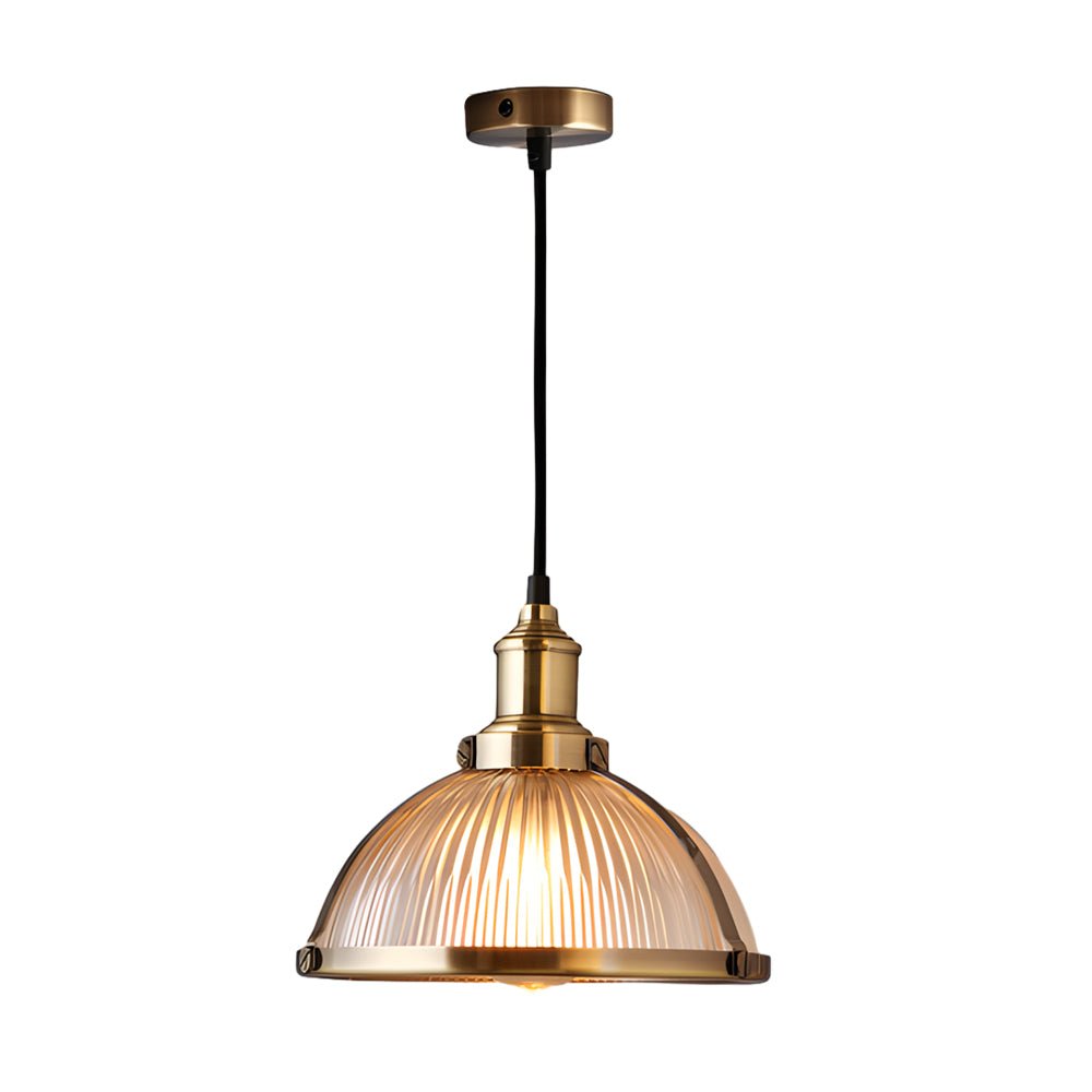 WINTERBOURNE STRIPED GLASS TUNGSTEN PENDANT LAMP