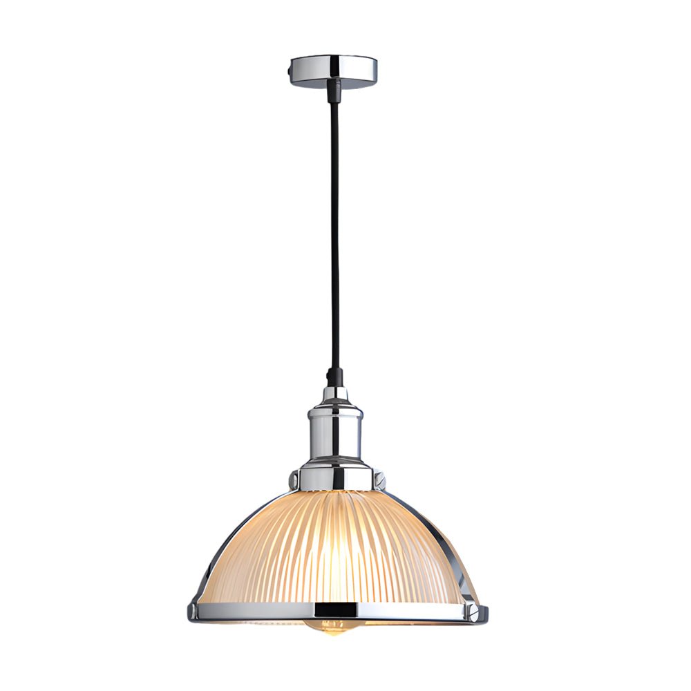 WINTERBOURNE STRIPED GLASS TUNGSTEN PENDANT LAMP