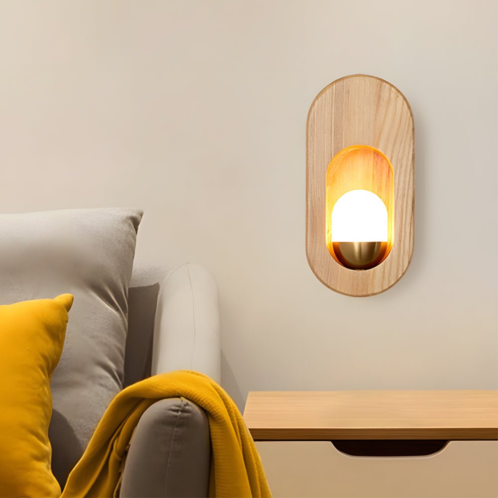 WINTHORPE WALNUT OVAL WALL LIGHT