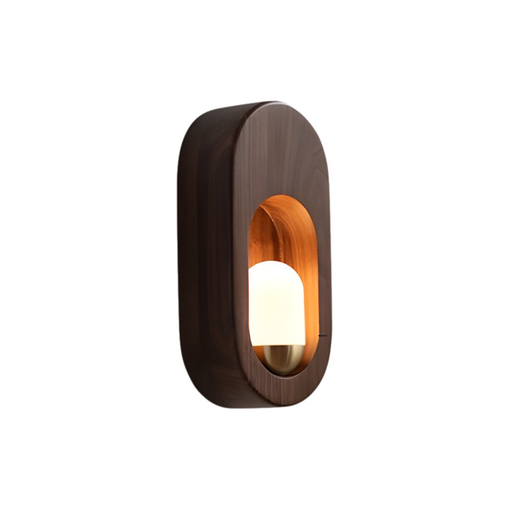 WINTHORPE WALNUT OVAL WALL LIGHT
