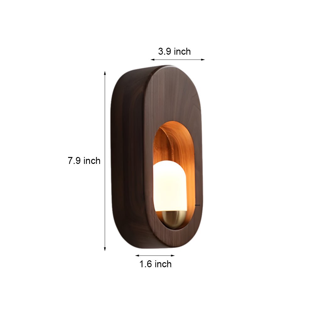WINTHORPE WALNUT OVAL WALL LIGHT