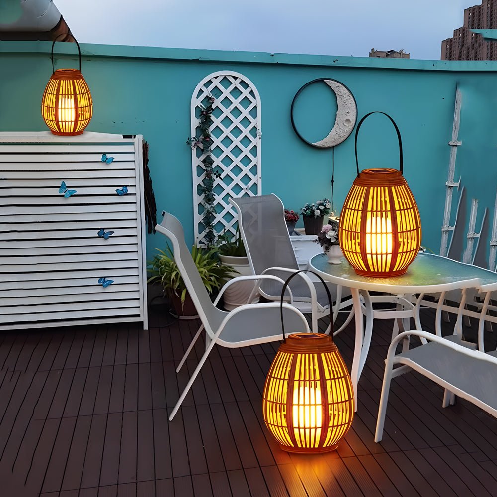 RAVENHALL SOLAR GLOW OUTDOOR LANTERN SET