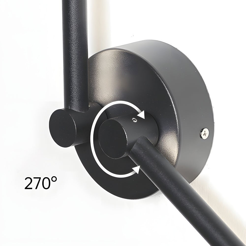 RAVENHALL ROTATING BLACK LED WALL SCONCE