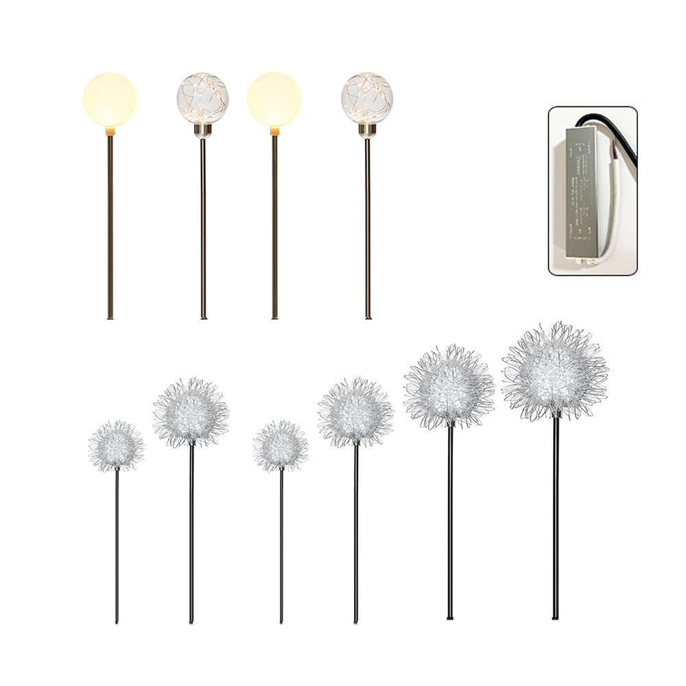 1. **WILLOWSHIRE SOLAR GLOWING DANDY LIGHTS** - A charming set of ten solar-powered garden illuminators designed to mimic the delicate beauty of dandelions, casting a warm glow along pathways.

2. **HATHERLEIGH GARDEN LUMINAIRES** - This exquisite collect