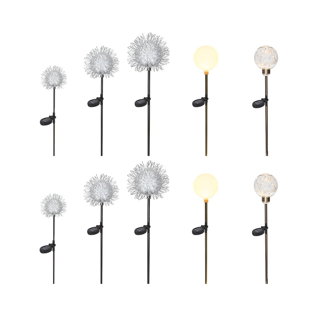 1. **WILLOWSHIRE SOLAR GLOWING DANDY LIGHTS** - A charming set of ten solar-powered garden illuminators designed to mimic the delicate beauty of dandelions, casting a warm glow along pathways.

2. **HATHERLEIGH GARDEN LUMINAIRES** - This exquisite collect