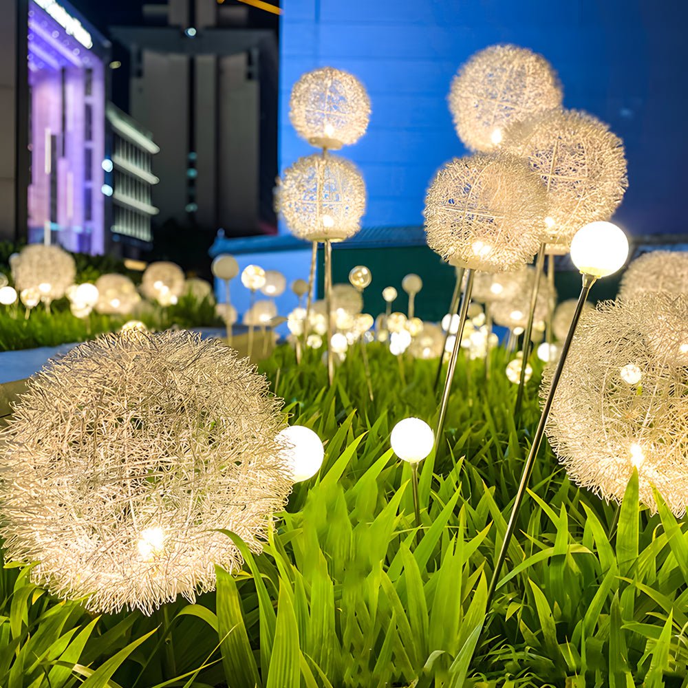 1. **WILLOWSHIRE SOLAR GLOWING DANDY LIGHTS** - A charming set of ten solar-powered garden illuminators designed to mimic the delicate beauty of dandelions, casting a warm glow along pathways.

2. **HATHERLEIGH GARDEN LUMINAIRES** - This exquisite collect