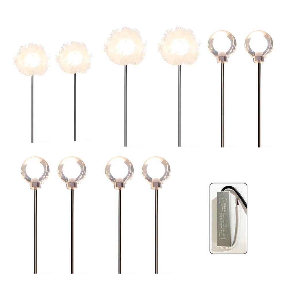 1. **WILLOWSHIRE SOLAR GLOWING DANDY LIGHTS** - A charming set of ten solar-powered garden illuminators designed to mimic the delicate beauty of dandelions, casting a warm glow along pathways.

2. **HATHERLEIGH GARDEN LUMINAIRES** - This exquisite collect