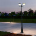 WINTERBOURNE 102-INCH BLACK TRIPLE LANTERN STREET POST LIGHT