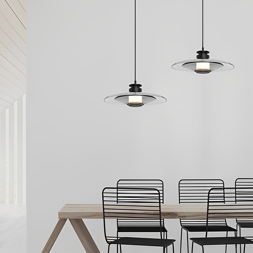 WINTHROP CIRCULAR GLASS ILLUMINATION HANGING LIGHT