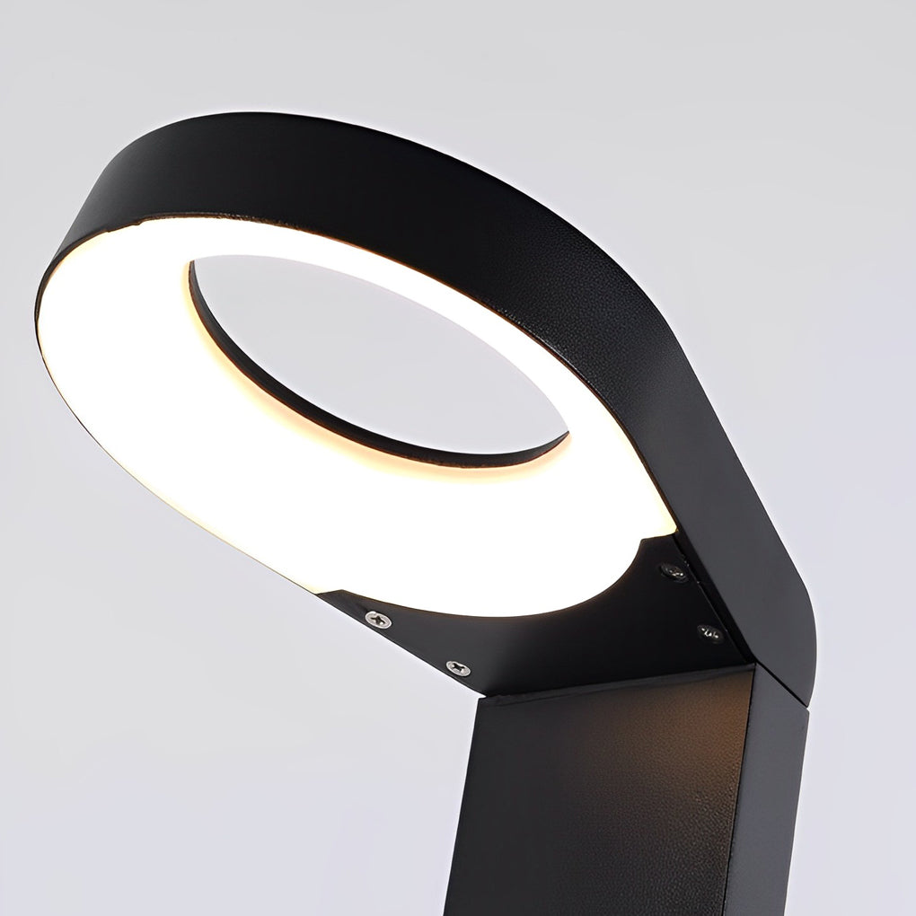 WINDSOR BLACK ALUMINUM GARDEN BEACON, MODERN LED OUTDOOR ILLUMINATION