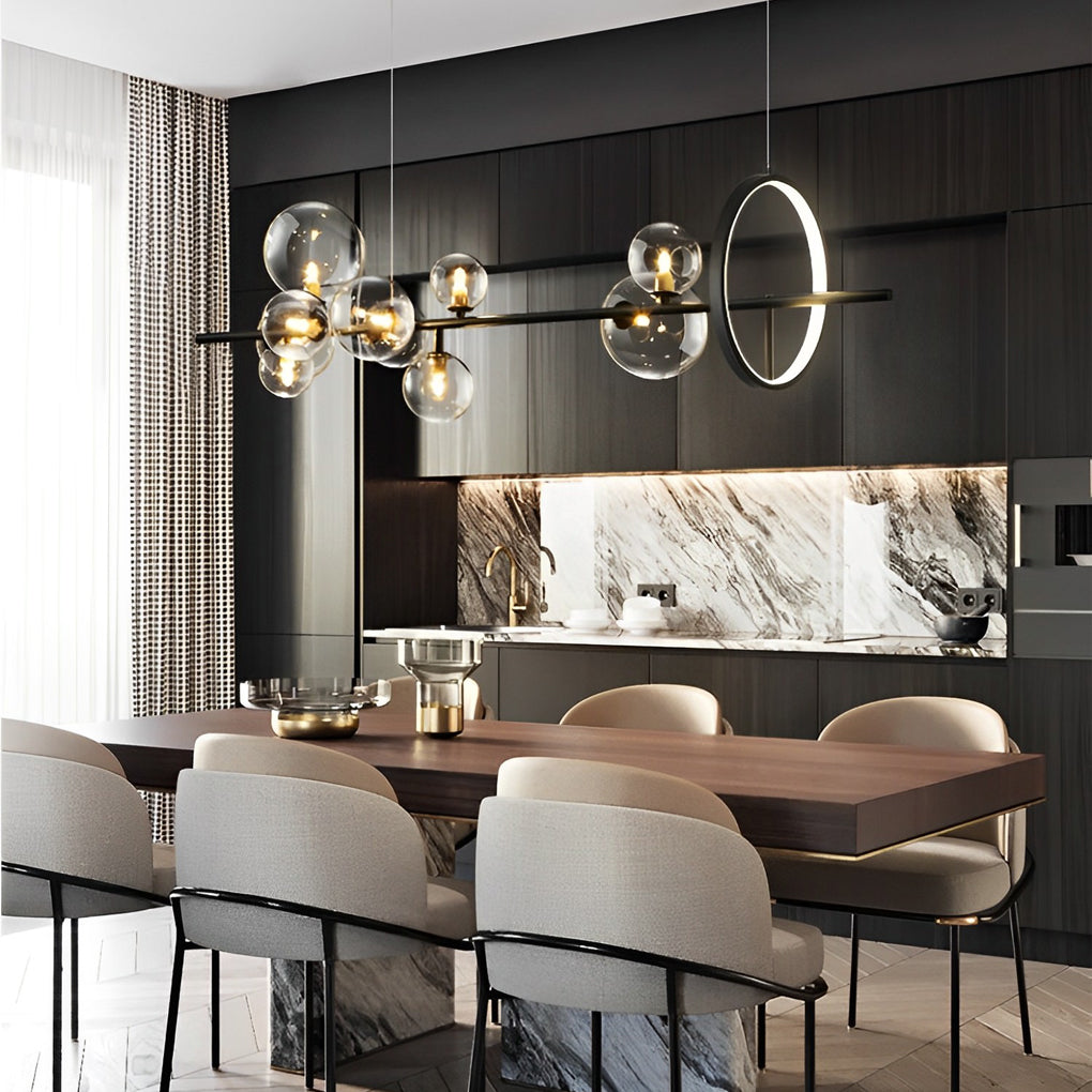 WINTHROP ORBULAR CRYSTAL LIGHTING FIXTURE