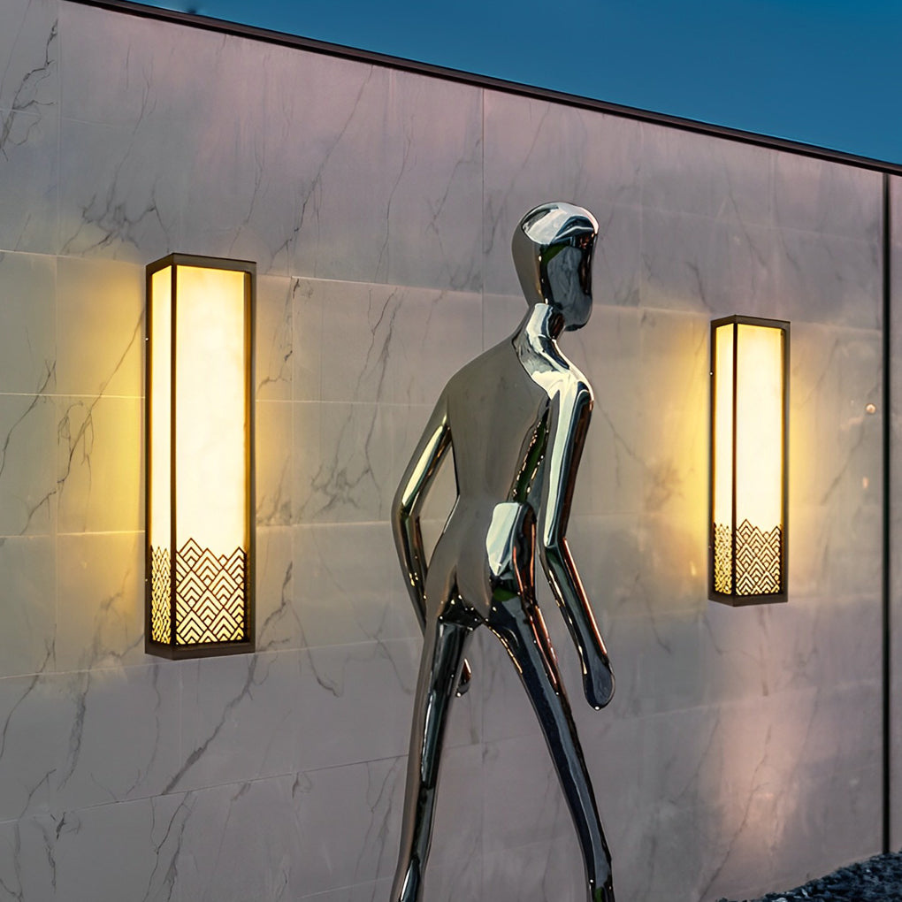 BRAMBLETON RUSTIC BROWN STAINLESS STEEL OUTDOOR WALL SCONCE