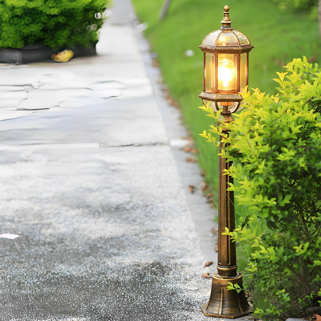 BRAMBLETON GILDED PATHWAY ILLUMINATOR - European-Inspired Outdoor Lawn Beacon