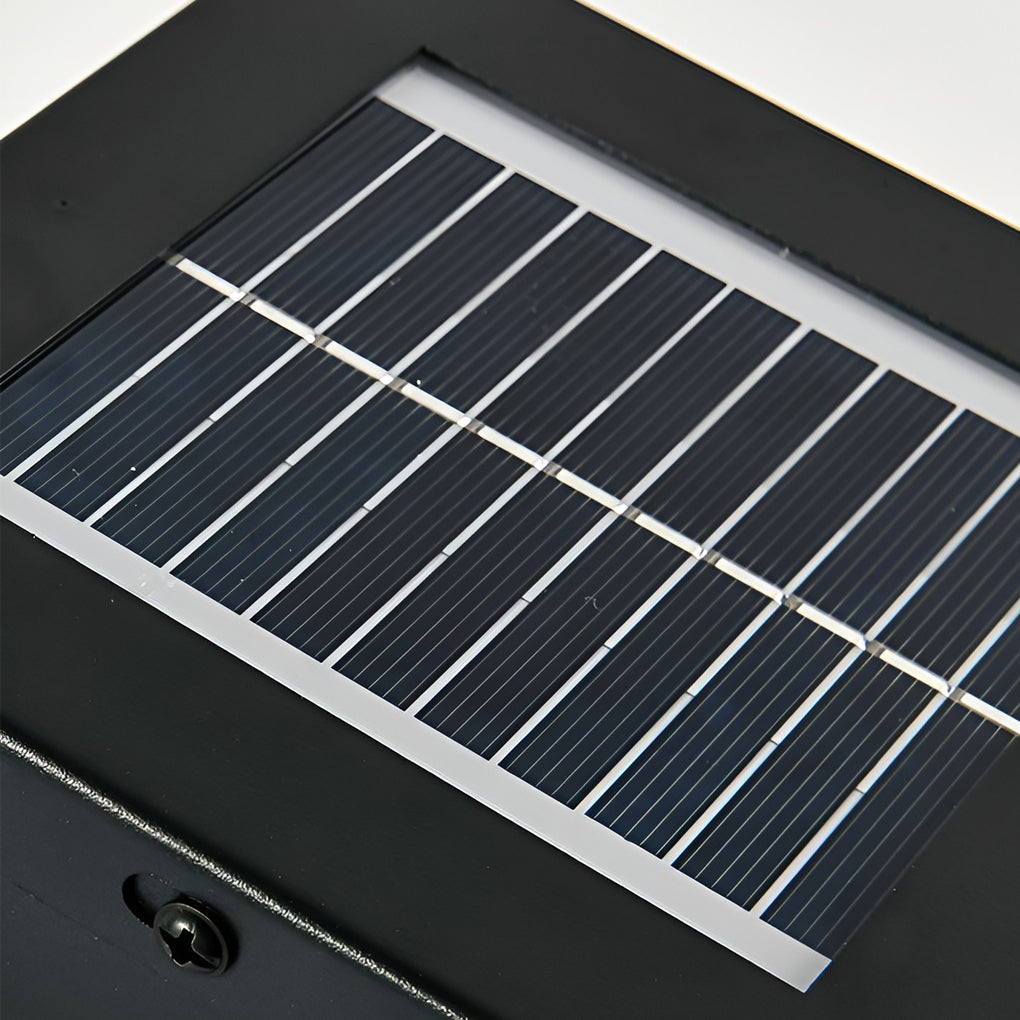 WINDSOR SOLAR SQUARE BOLLARD LIGHTS WITH REMOTE CONTROL, WATER-RESISTANT OUTDOOR ILLUMINATION