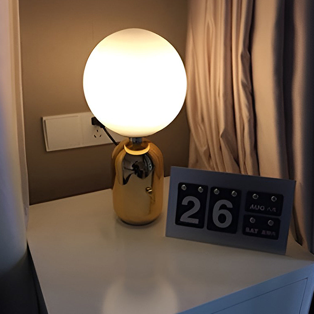 WINTHROP CRYSTAL GLOBE LED SIDE TABLE LANTERN