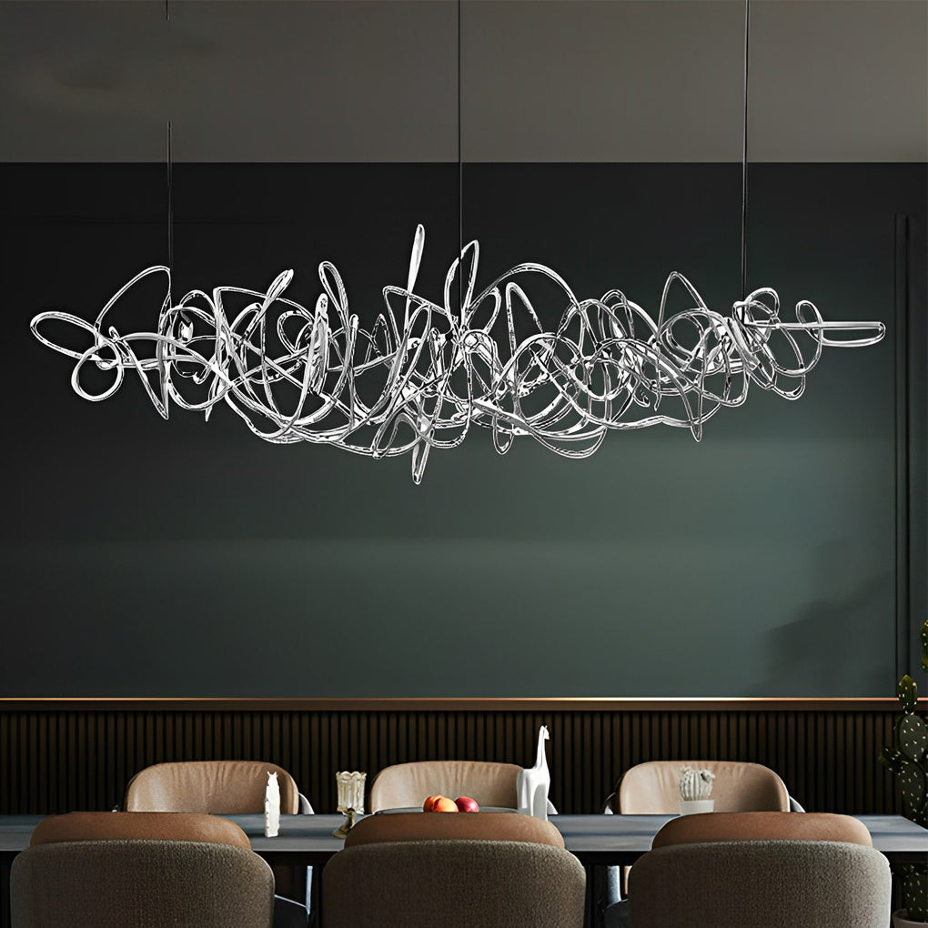 WINTHORPE GEOMETRIC GLASS LED CHANDELIER