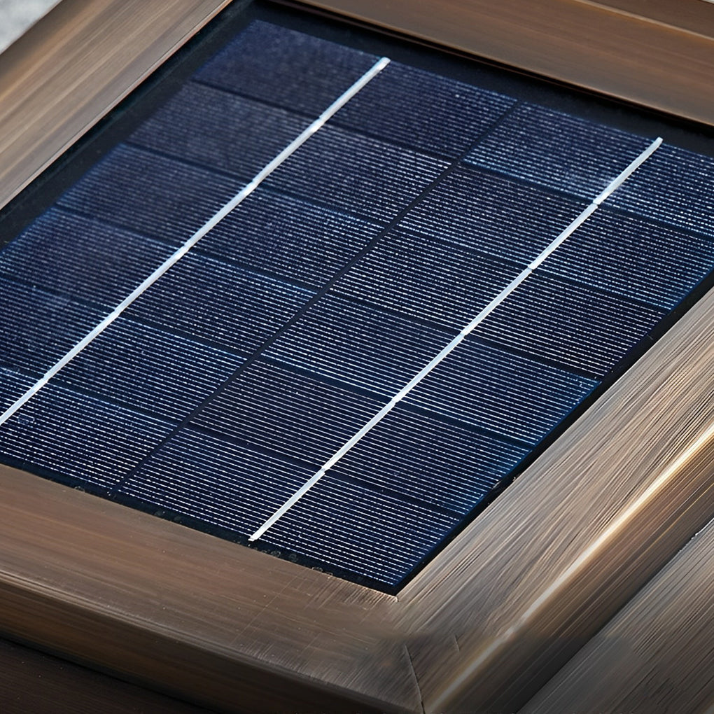 WINTHROP SOLAR-POWERED SQUARE FENCE LANTERNS WITH TIMING FUNCTION