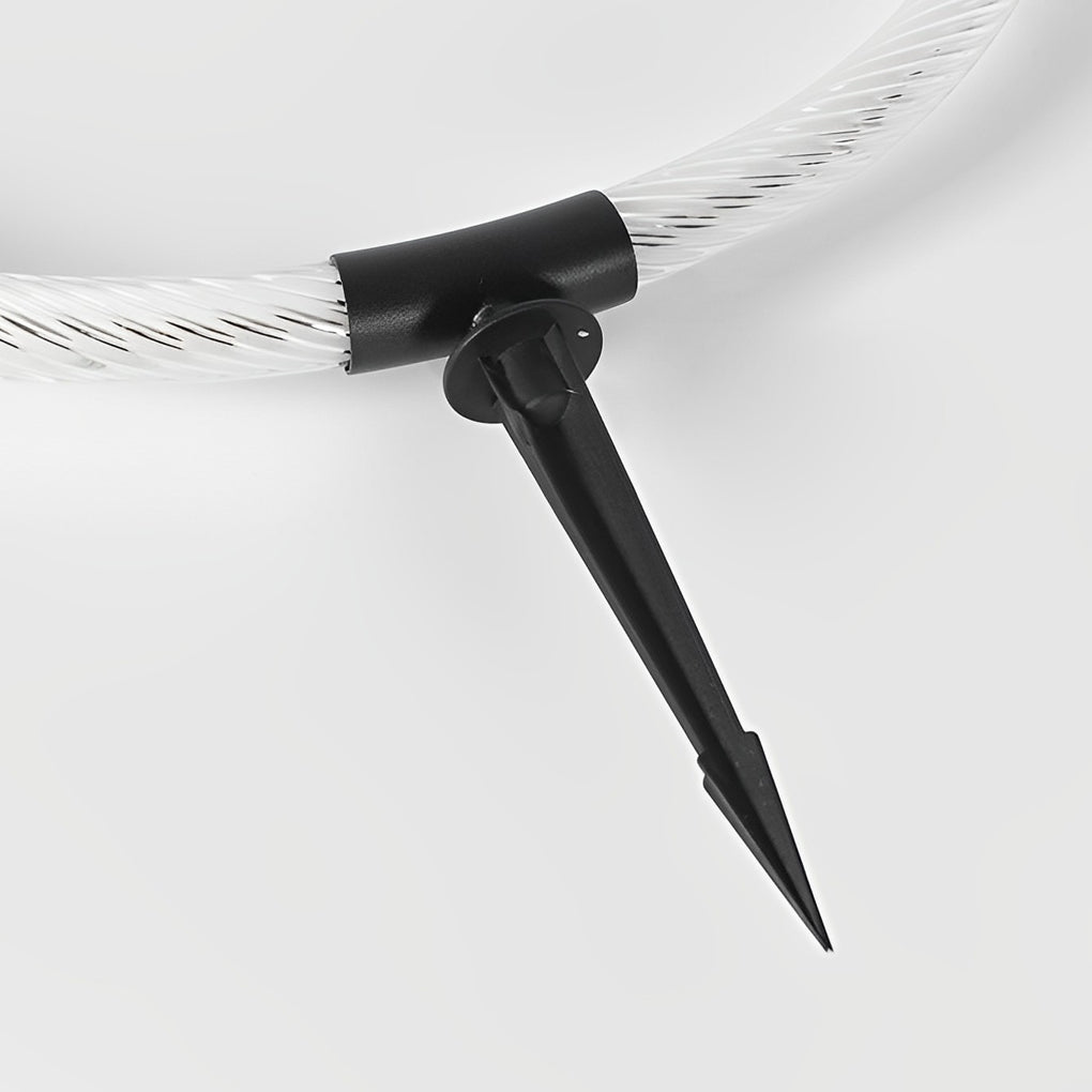 WINTERBOURNE MODERN RINGED LED GARDEN LIGHTING, WATER-RESISTANT LANDSCAPE ILLUMINATION