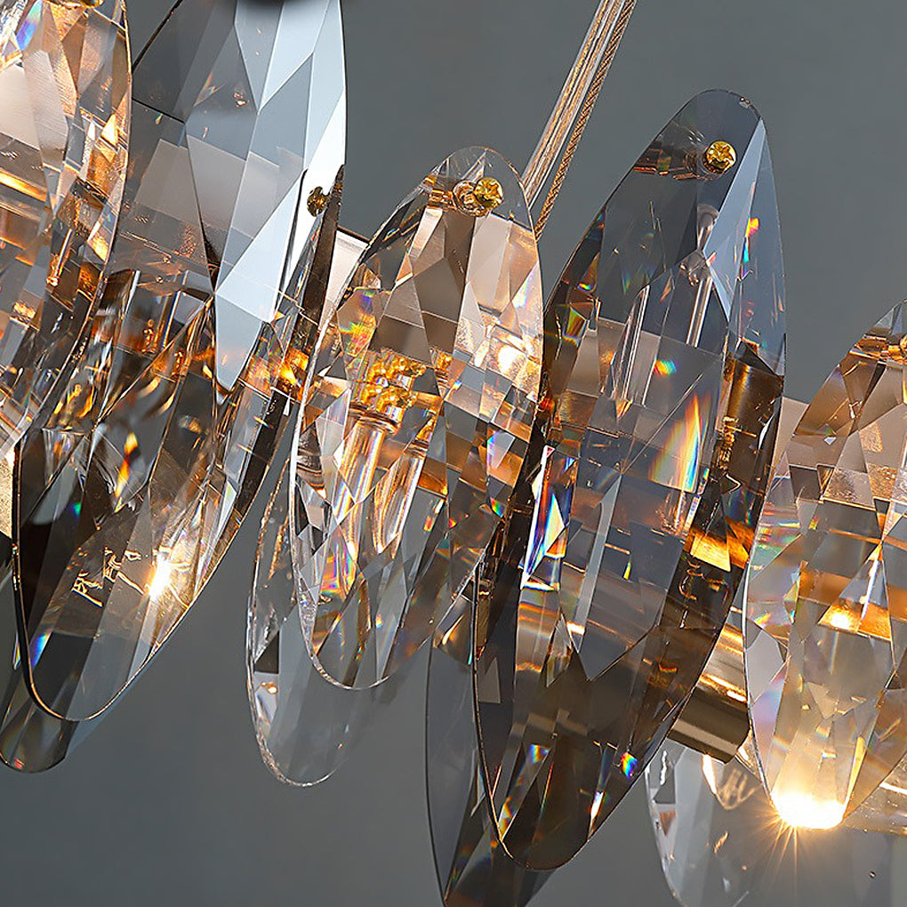 WINDSOR SMOKY CRYSTAL OVAL CHANDELIER