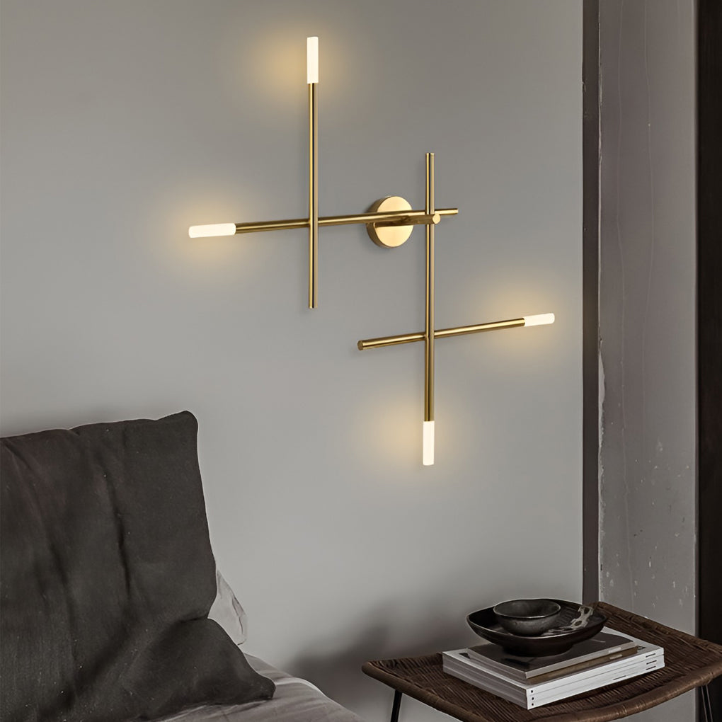 WINTHROPE MODERN LED WALL SCONCE WITH INTRICATE CROSS DESIGN
