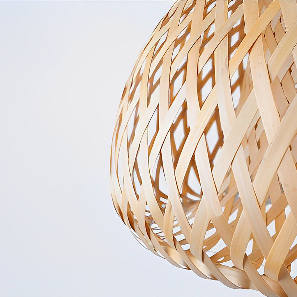 WINTERBOURNE HANDCRAFTED BAMBOO LED CHANDELIER WITH TRIPLE DIMMING