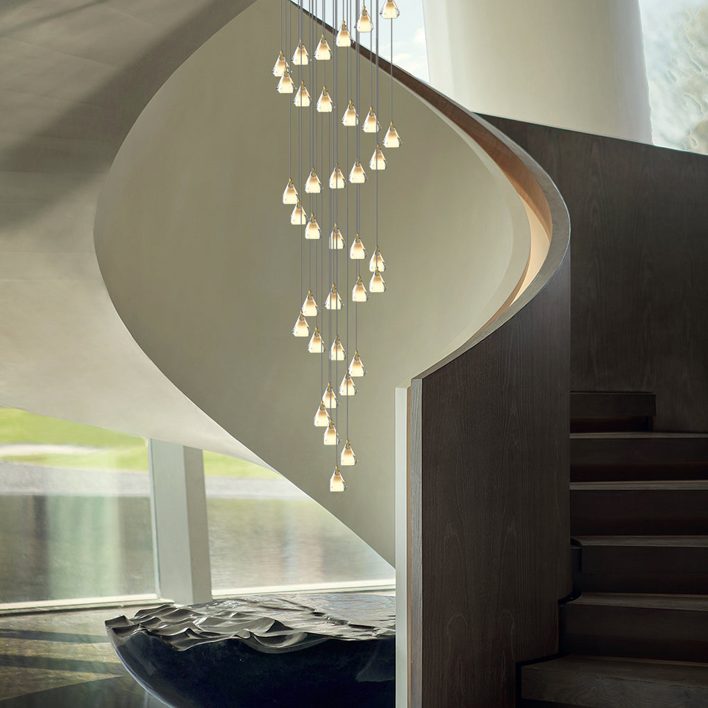 WINTHORPE CRYSTAL GRADUATED DIMMER CHANDELIER