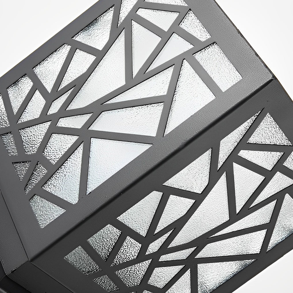 WINDSOR SOLAR GLOW PATHWAY LANTERNS - BLACK WATER-RESISTANT OUTDOOR BOLLARD LIGHTING